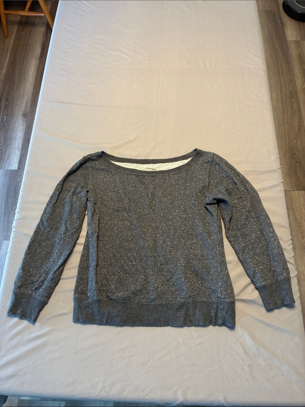 Xersion Heather Dark Gray Scoopneck Pullover Sweater